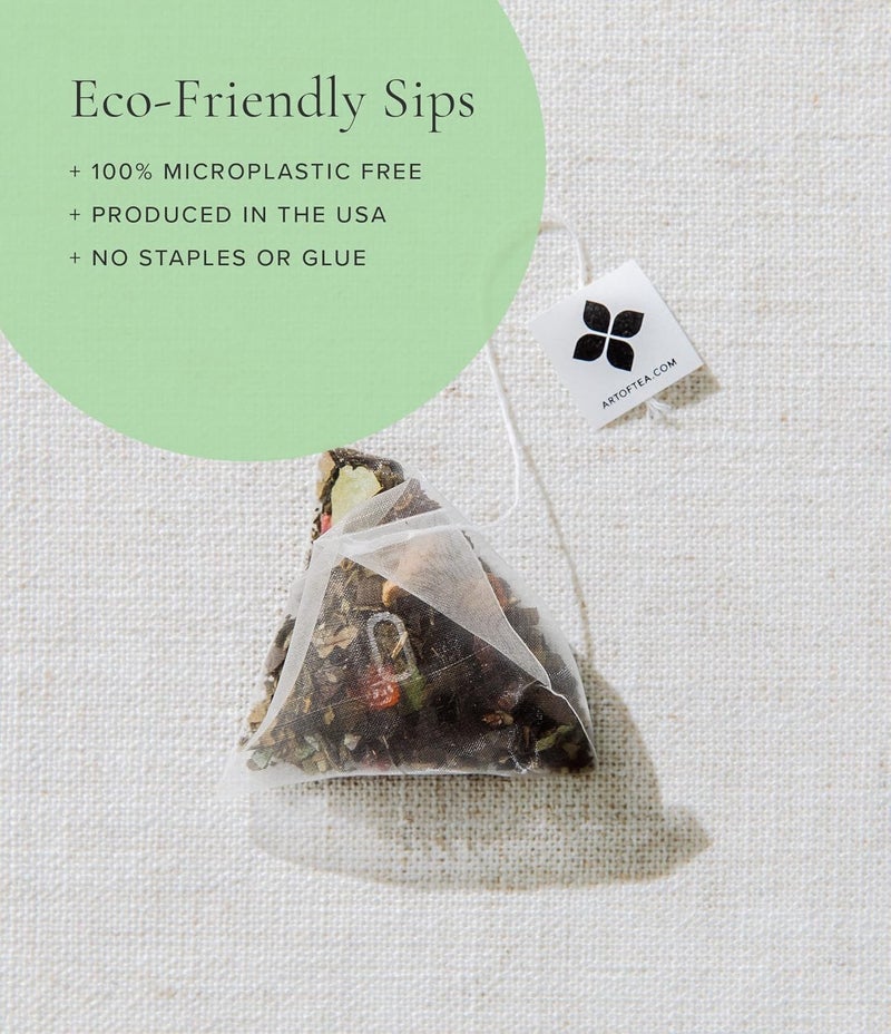 Art of Tea Mint Green Tea - 12 Count Pyramid Tea Bag Sachets - Image 5